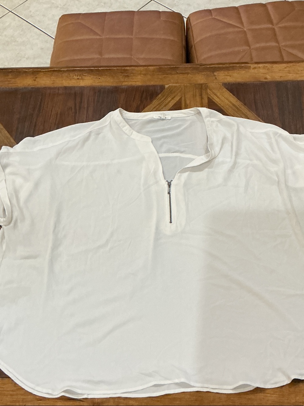 Plus size Maurices White Women's Zip-Front Blouse